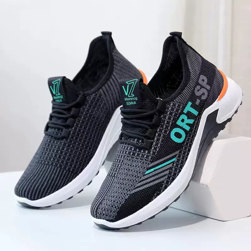 一件代发新款春夏秋季休闲男鞋舒适网布鞋轻便跑步鞋外贸运动鞋子
