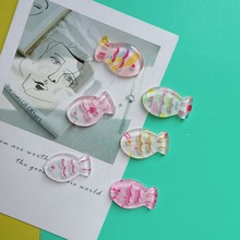 新款春夏清透印花少女系列鲷鱼烧配件diy头饰发夹手机壳鞋花配饰