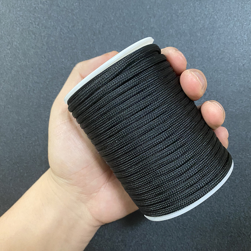 Paracaidistas de polipropileno para acampar al aire libre remolque rescate tienda atada cuerda de montañismo a prueba de viento 31 metros 9 núcleos 7 núcleo cuerda de paraguas en rollo