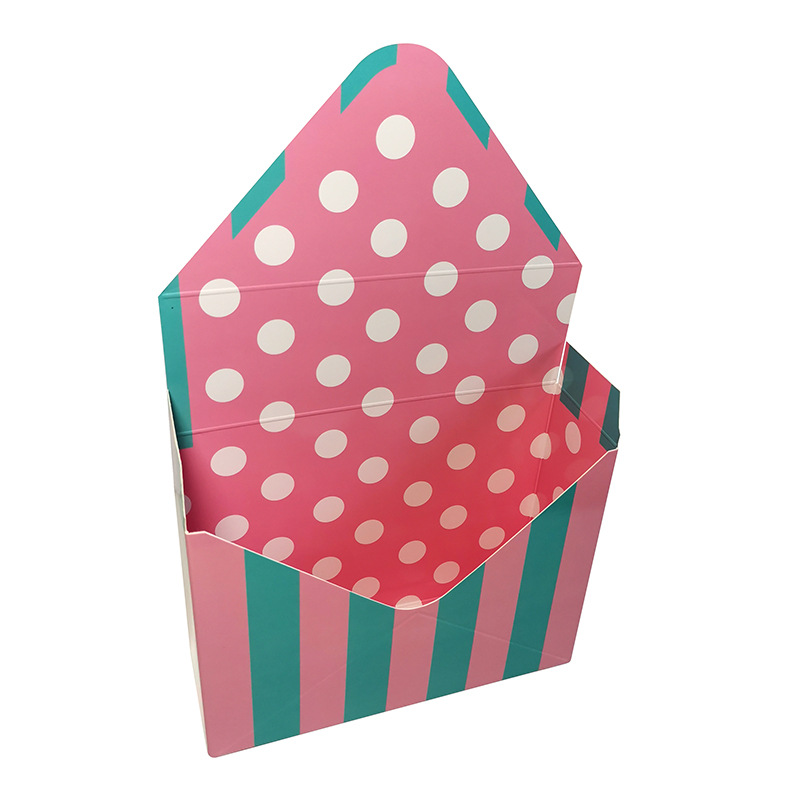 Canasta de flores portátil plegable del día de la madre Caja de embalaje de flores simple Arreglo floral en inglés Caja de regalo Ramo creativo Retro