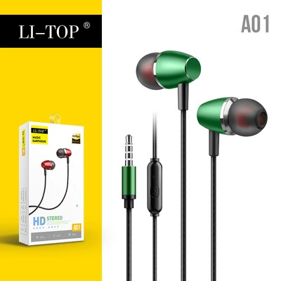 Metal green headphones, A01