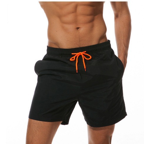 Men's beach pants, men's quarter shorts, breathable lotus leaf style splash proof sports casual pants_viptrois.com