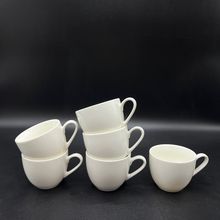白色陶瓷带把小茶杯子功夫茶杯家用办公酒店茶具小杯厂供应链批发