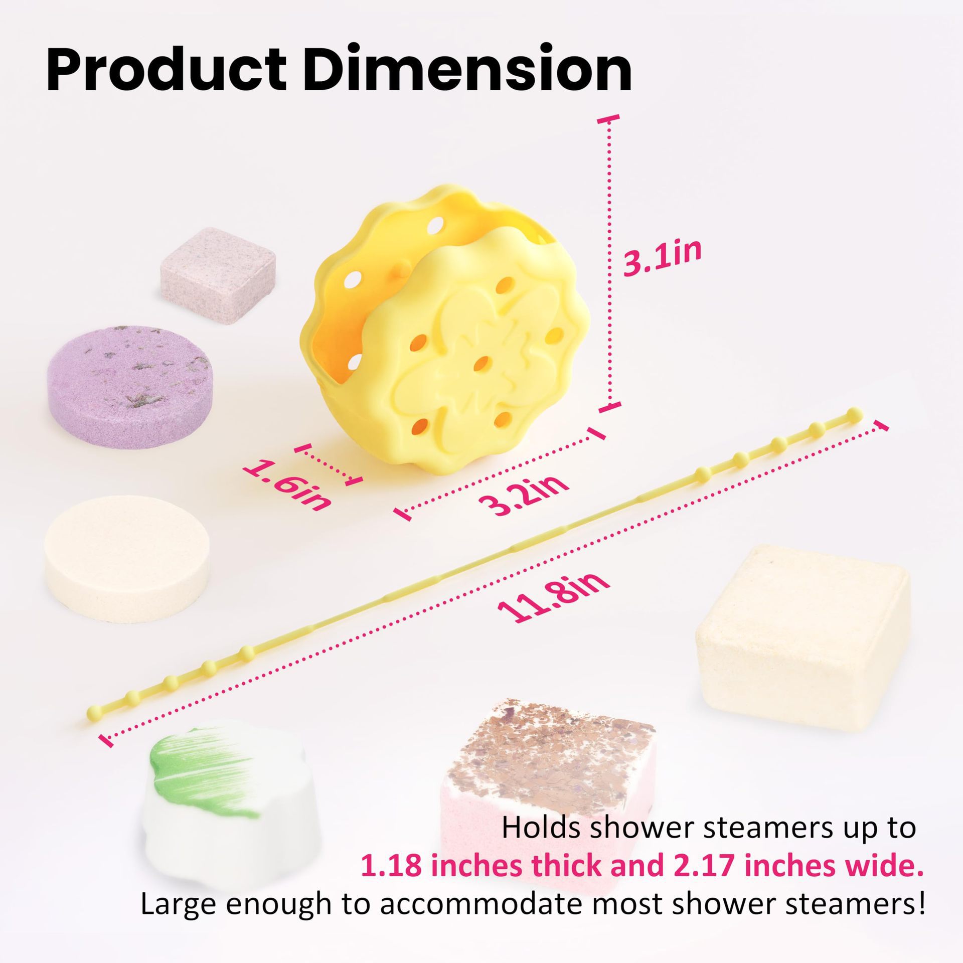Silicone shower steam bag tray to hang durable shower steam aromatherapy diffuser bathroom accessories 2