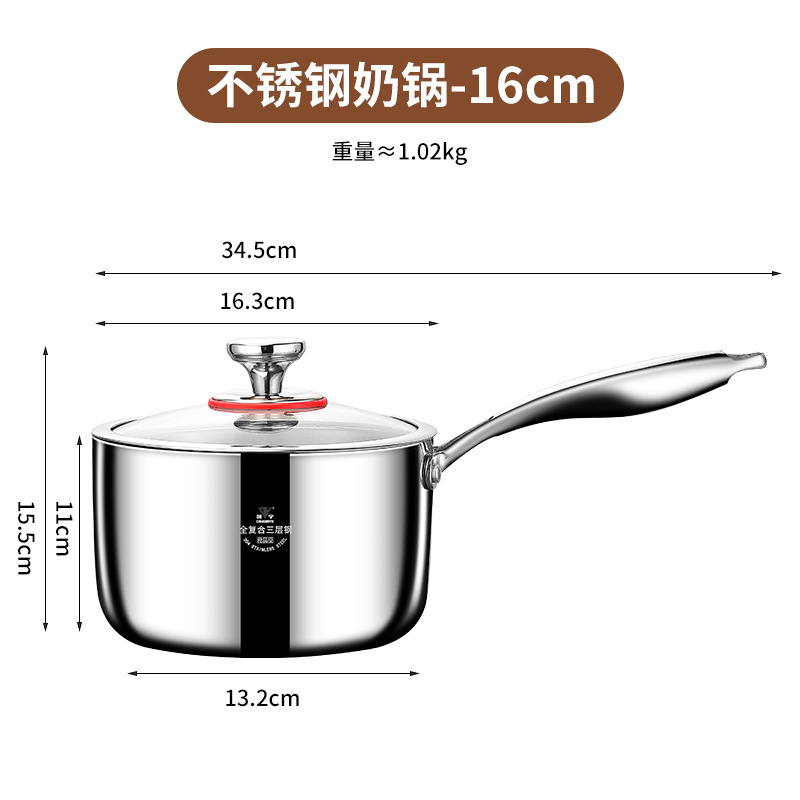 304 acero inoxidable doble capa de doble oreja olla de grasa de grados de alimentos gruesa casera de grasa