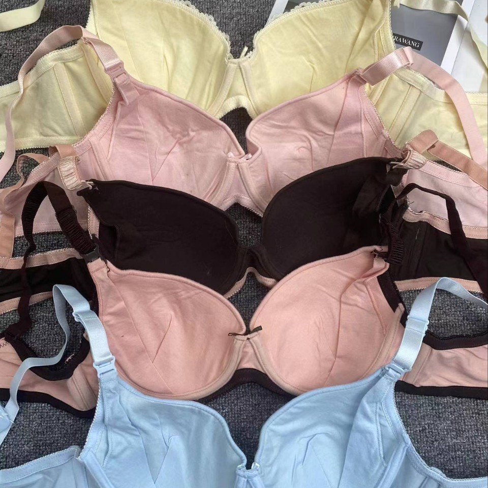 Bra de lactancia de gran tamaño con anillo de acero abierto para mujeres embarazadas y ropa interior de bra de lactancia ajustable sin marca