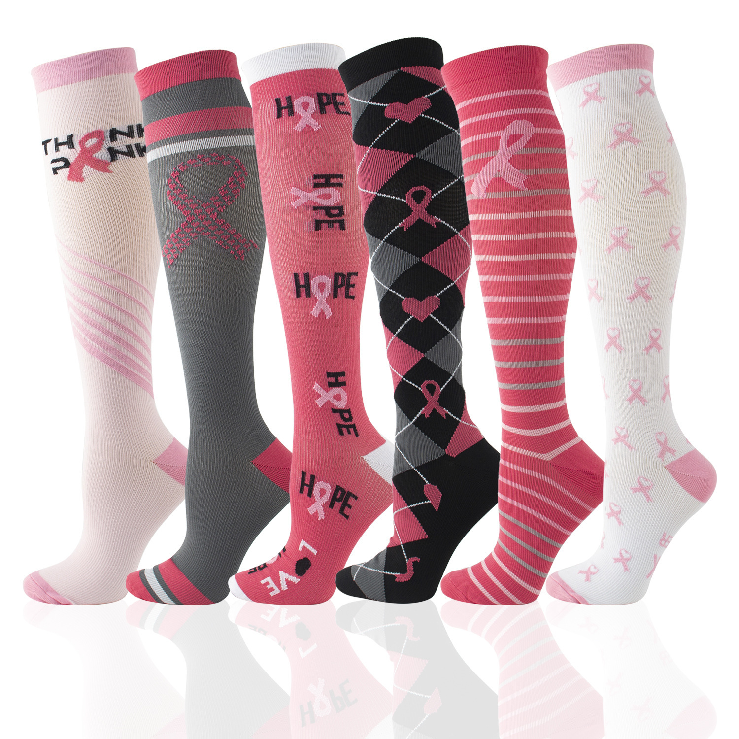 Cross-border Amazon ankle compression socks, pressure socks, mixed color combo set, wholesale men's and women's sports socks
