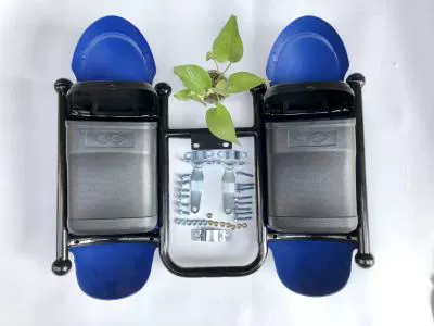 Motorcycle bumper – Modified Thickened Front Bars - black-iron-blue-windshield-with-cover