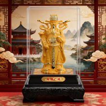 经典热销绒沙金新中飘带财神爷摆件招财4S店保险公司活动促销礼品