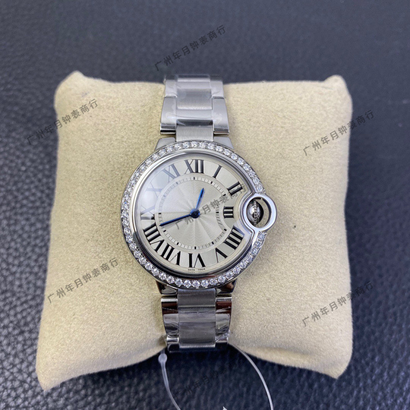 Af Factory Cross-Border Popular Kajia Direct Sales Blue Balloon 33mm Couple Watch Stainless Steel Waterproof Fashion Balloon Women's Watch