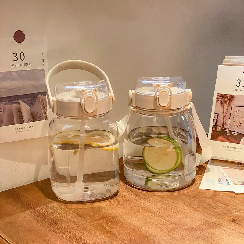 水桶杯大容量水杯女夏季带吸管方形杯子户外便携耐高温运动水壶厂