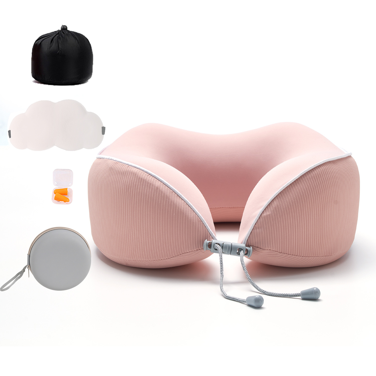 Venta caliente transfronteriza de espuma de memoria almohada en forma de U almohada de espuma de memoria de espacio siesta almohada portátil de viaje almohada en forma de U almohada para el cuello image 25