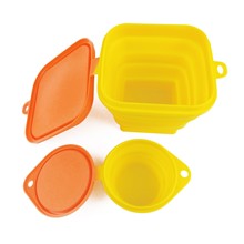 耐高温大号小号硅胶爆米花桶 带手柄硅胶爆米花碗 微波炉折叠爆米