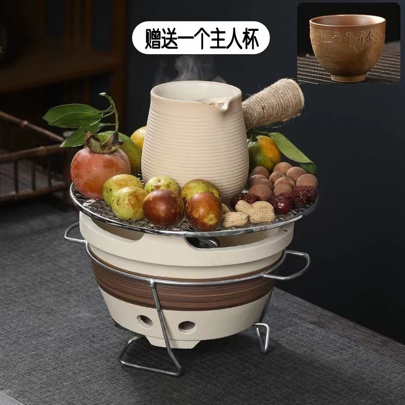 茶とバーベキュー用の炉、家庭用屋内昔ながらのサイドストーブ、インターネット有名人の火ストーブ、木炭泥ストーブ、屋外炭ストーブ|undefined