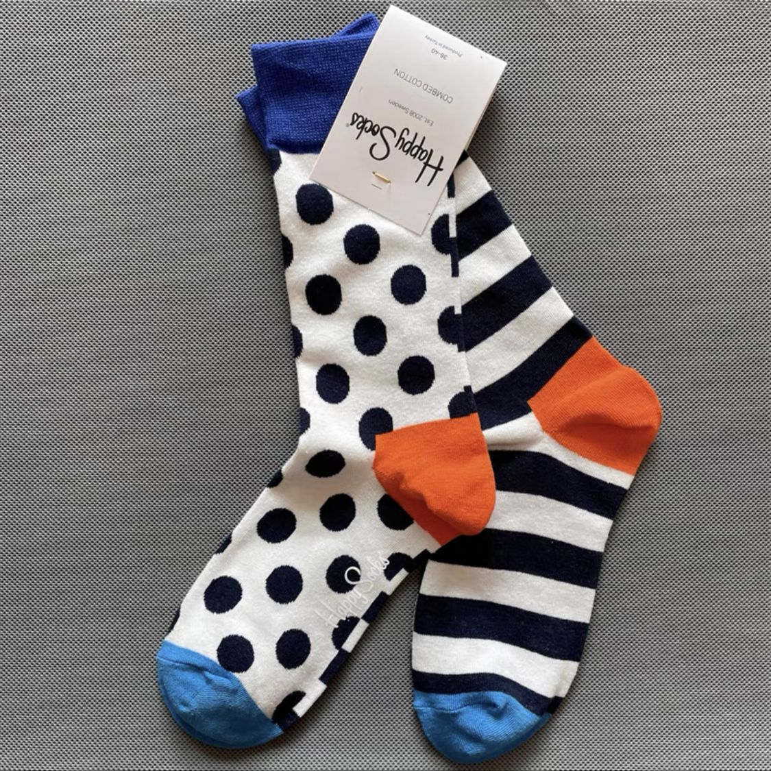 HappySocks彩色襪子女春秋ins潮網紅款波點系列中筒外穿街頭潮襪