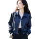 Blue Lasel Coat Women's Spring and Autumn Casual Slim Western Style Top 2025 New Popular Explosions Early Spring Jacket