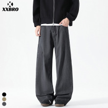 xxbro男装#美式潮牌高街直筒裤水洗结构褪色百搭复古工装休闲裤男