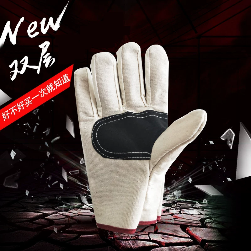 Железнодорожные композитные холщовые перчатки, охрана труда, промышленная двухслойная утолщенная подкладка, механический сварочный аппарат, ремонт, защита работы