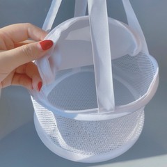Factory Direct Sale Hot Selling Beauty Makeup Basket Drying Net Brush Powder Puff Storage Net Bag Panic Mini Makeup Tools