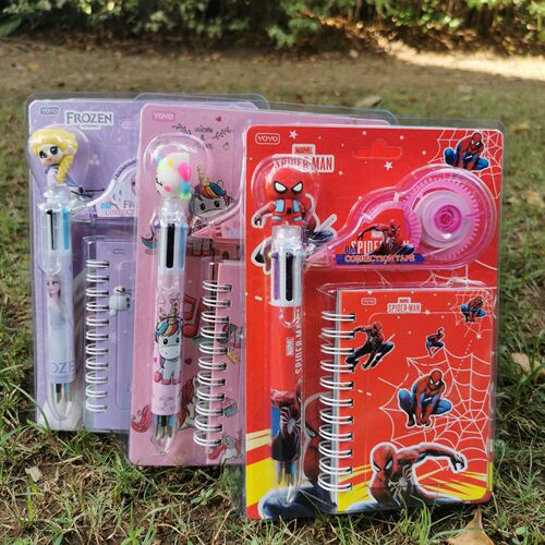 8023 Children's Day Gift Stationery Set Nine-piece Large Gift Box with Ball Beads Notebook Coil Animals
