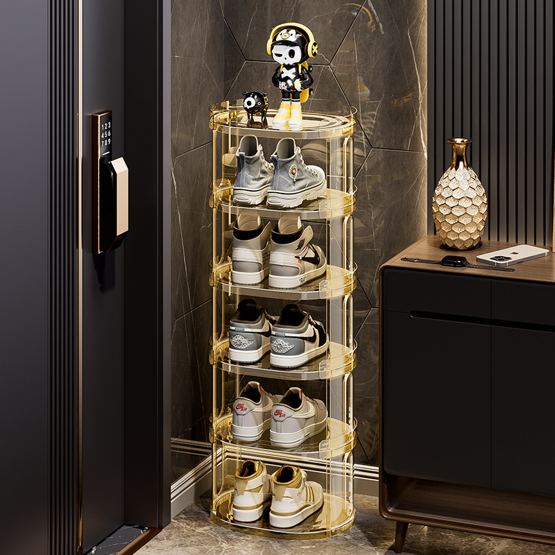 Zapatero de lujo ligero popular puerta de casa pequeño estrecho simple dormitorio pequeño artefacto de almacenamiento Zapatillas de deporte zapato estante de exhibición de celebridades de Internet