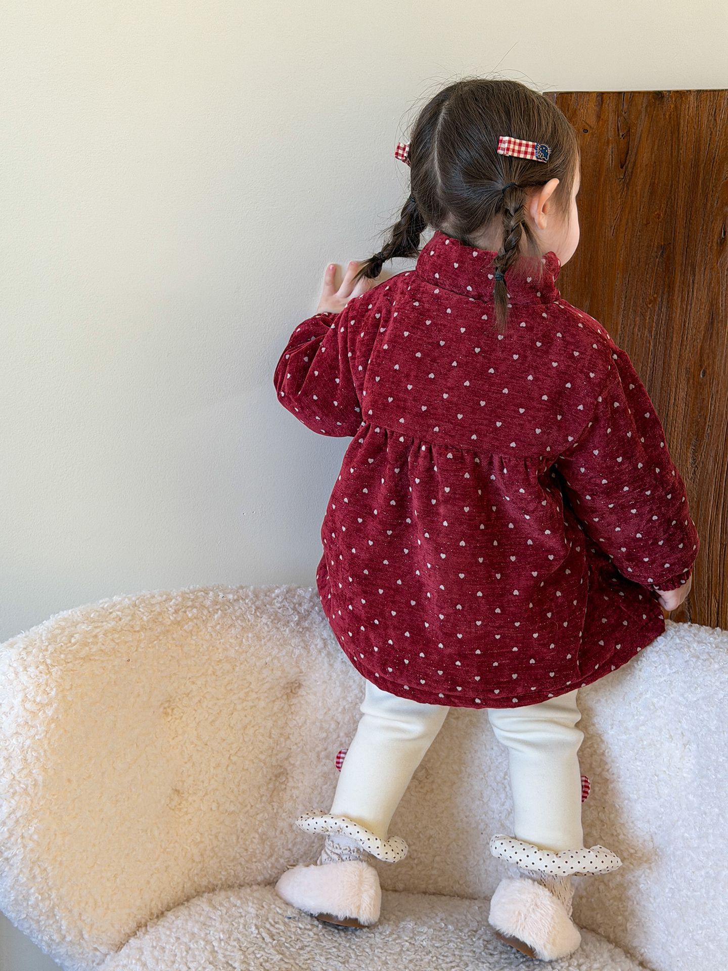 Ropa infantil de azúcar de pera, ropa de algodón para niñas, abrigo de invierno, ropa de algodón para niños, chaqueta de algodón para bebés calientes, ropa de bebé