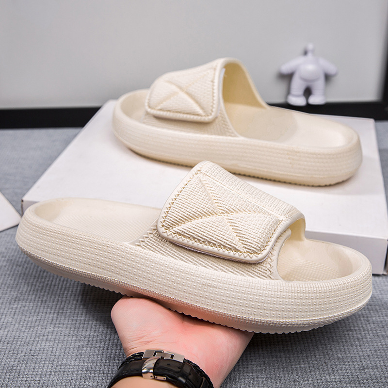 Cross-Border Flip-Flops for Men's Summer Outer Wear Internet Celebrity Trendy Brand Upper Adjustable Slippers for Men's Indoor Home Soft-Soled Beach Sandals
