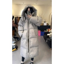 超长款羽绒服女过膝2024新款加厚过膝长款大被子宽松冬季中戏外套