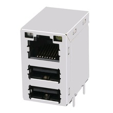����ѹ�����ڲ���RJ45+USB���������MTJ-DUSB-88J01-FS-RLV-M74
