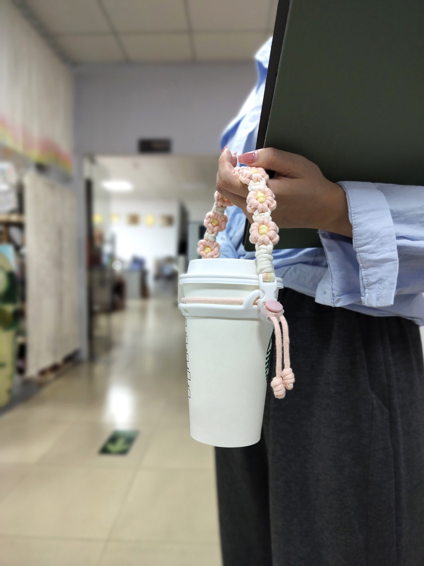 43g Weight Water Cup Belt Kitchen and drinking utensils 1 Piece Quantity Daily Occasion String Material Flower Pattern Casual Style Casual Flower String Water Cup Belt 1 Piece 1
