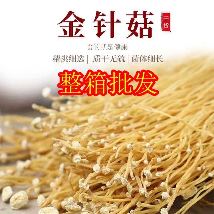 Enoki Mushroom Dried Goods Origin Wholesale Trimmed Root Farmhouse Enoki Mushroom Fungus Wholesale