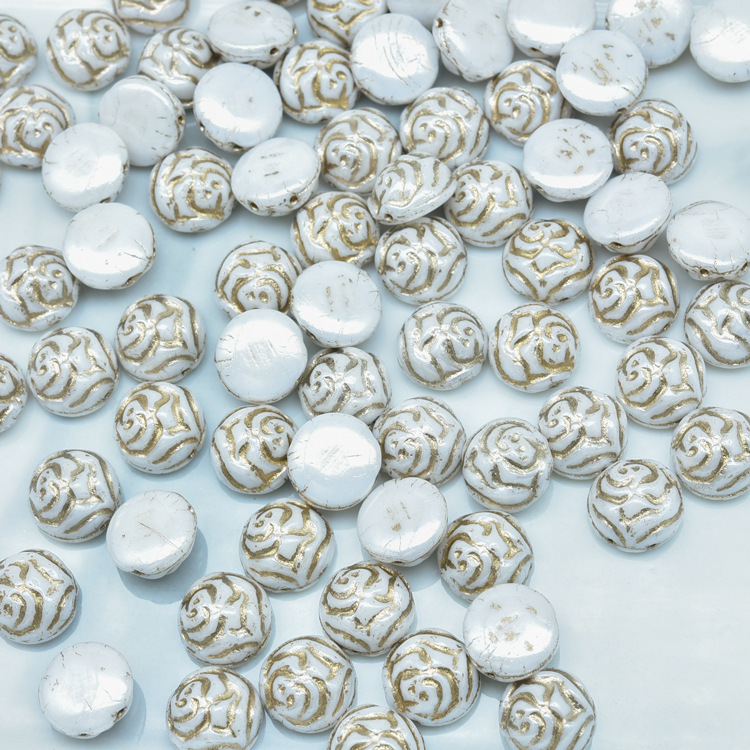 Nuevo checa perlas de vidrio preciosa Bossa Rosa 29 colores 8mm,12mm perlas sueltas 100g paquete