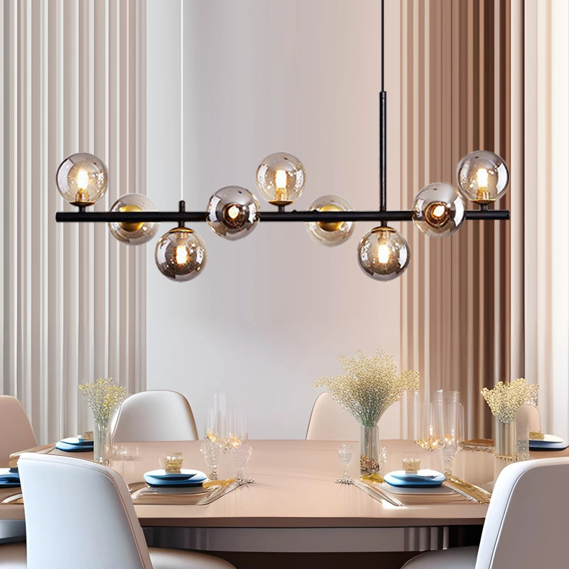 Nordic extremely simple magic bean molecular lamp modern creative restaurant long chandelier personalized home bar lighting wholesale