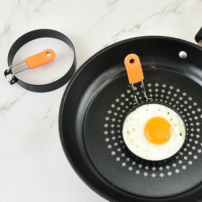 Силиконовая форма для омлета диаметром 9 см с ручкой, антипригарная, круглая, кухонный инструмент, в наличии