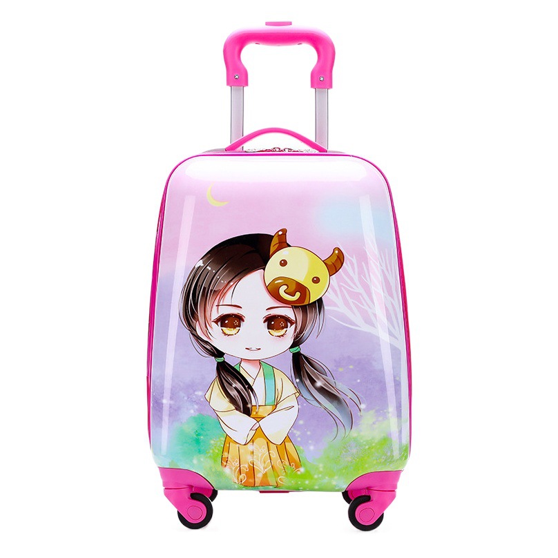 Printed Kidsren's Trolley Suitcase Gift Box Boarding 16 Inches 18 Inches 19 Square Travel Kidsren's Suitcase Manufacturer Wholesale