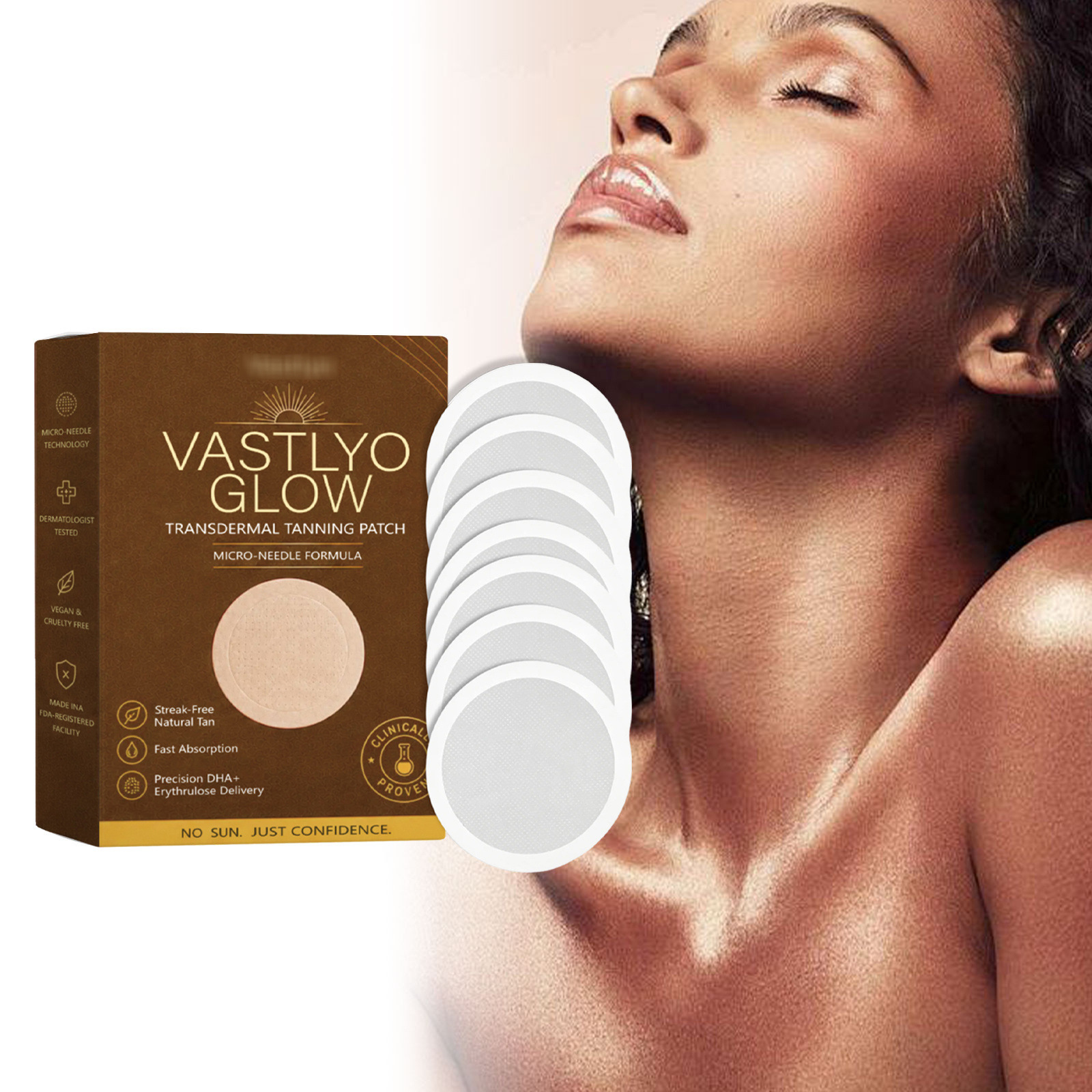 Tanning Care Patch for Outdoor Sun Exposure, Creating a Bronzed Skin with a Radiant Glow, Breathable and Skin-Friendly Body Tanning Patch