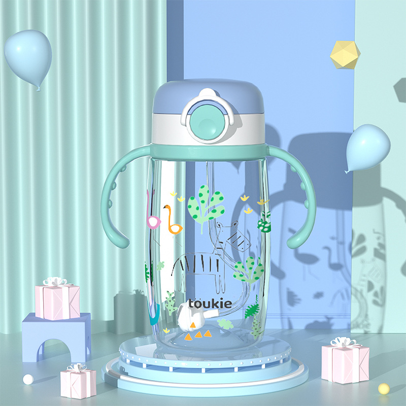 Copa regordete taza portátil bebé especial taza de paja taza de agua resistente a la caída de alto aspecto taza de dibujos animados