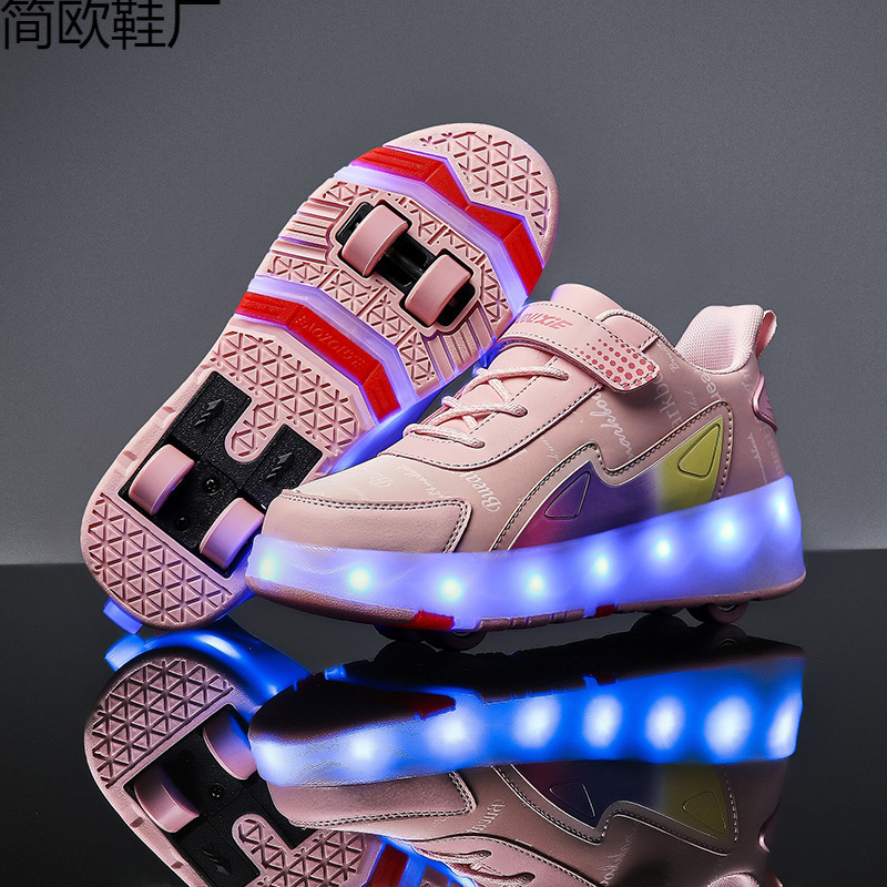 Dropshipping of Amog's New Model Four-Wheel Roller Shoes for Boys and Girls with Wheels