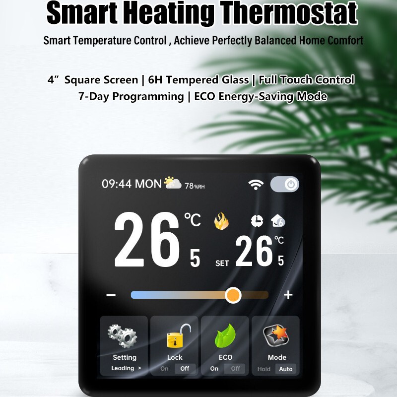 Bht-2005 Intelligent Digital Display Temperature Controller Touch Screen Floor Heating Control Panel Electric Heating Fireplace Thermostat