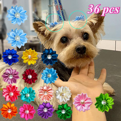 36pcs Pet Hair Clips Cat Dress Up Hair Clips Rubber Band