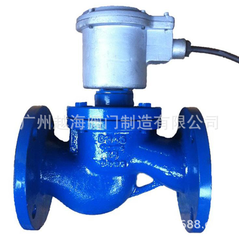 上海正安牌ZCZP铸钢法兰蒸汽电磁阀高温导热油常闭先导活塞式DN25