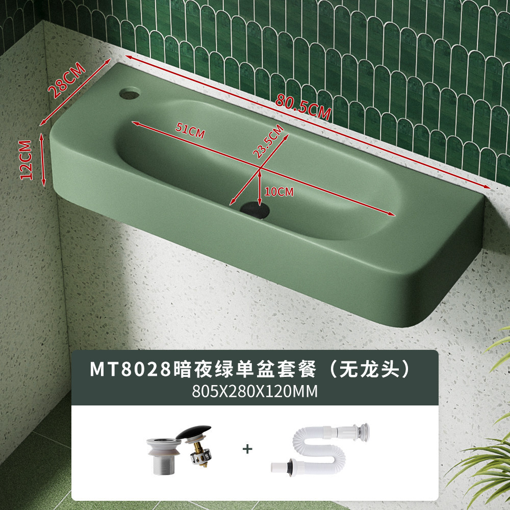 Cerámica de lanza cerámica pared lavabo lavabo verde lavabo balcón colgante lavabo mini lavabo tipo casa pequeña