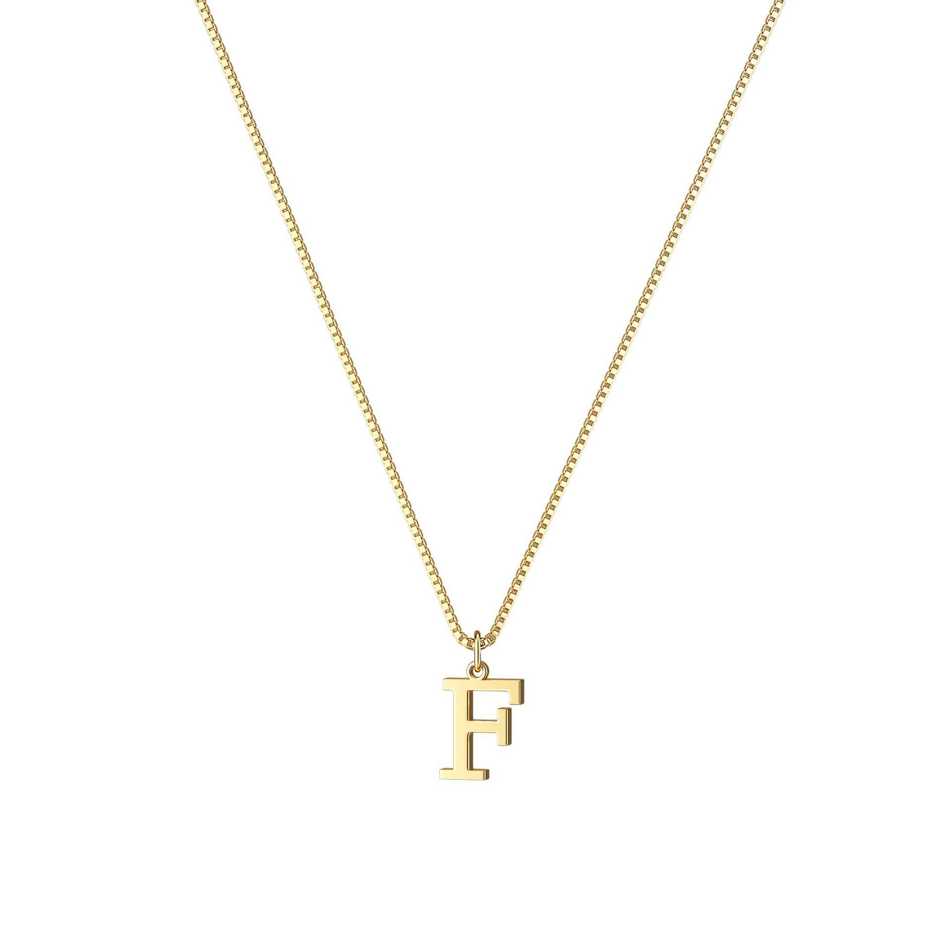 European and American Hot Fashion Exquisite 26 English Letter Necklace Personalized Necklace Copper Plated 18K Gold Pendant Necklace