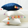 Amazon ins Pillowcase Sofa bed new pattern Cross border tassels Hanging ear square Cushion cover goods in stock wholesale