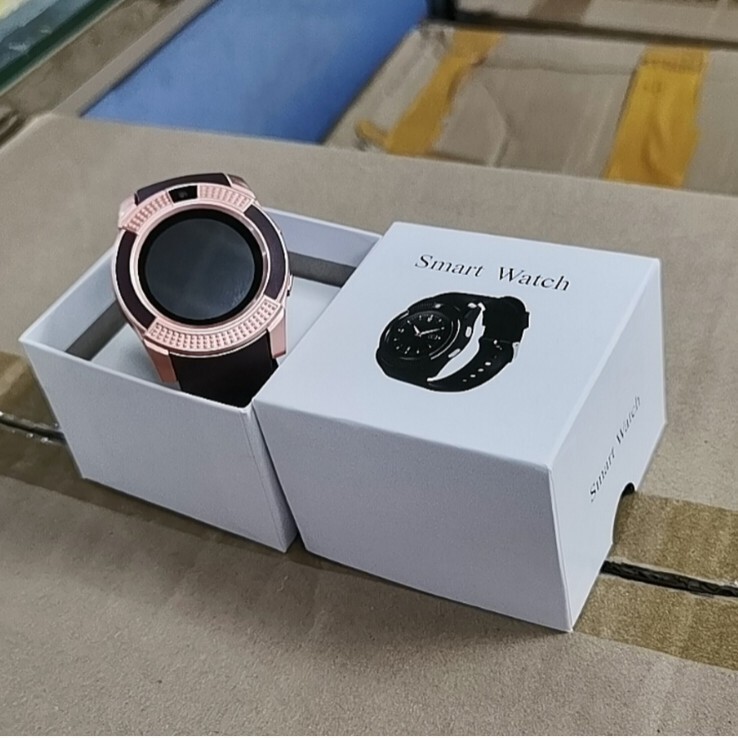 V8 Round-Screen Smart Watch with Sim Card Slot, Capable of Making Calls, Step Counting, and Information Push Notifications for Cross-Border Use V8 Round-Screen Smart Watch with Sim Card Slot, Capable of Making Calls, Step Counting, and Information Push Notifications for Cross-Border Use