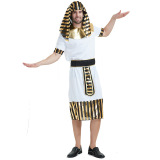 Египетское левское тело выглядит как египетское после -караоны -фараон набор черно -римских самурайских одежды