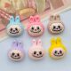 Cartoon cute doll cloth head resin accessories diy handmade creative pendant hair clip headdress material wholesale