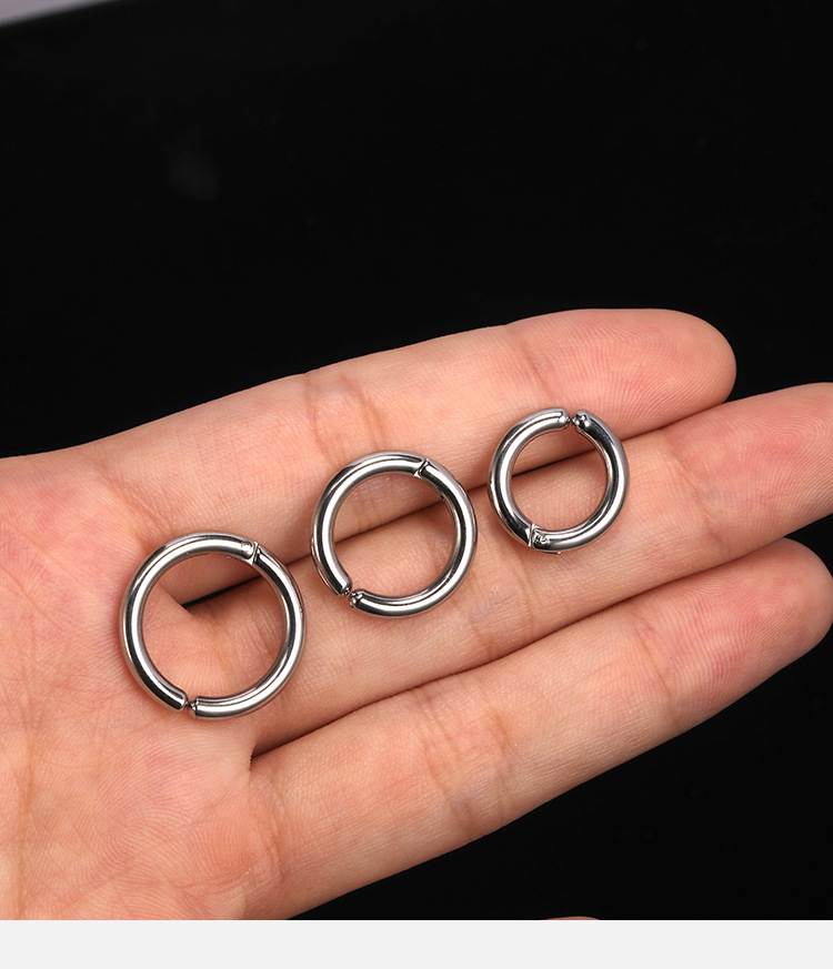 Zesen High Quality Full Bright Hand Throw Stainless Steel Ear Clip - No Ear Holes Men's Studs Women's Earrings detail image 7