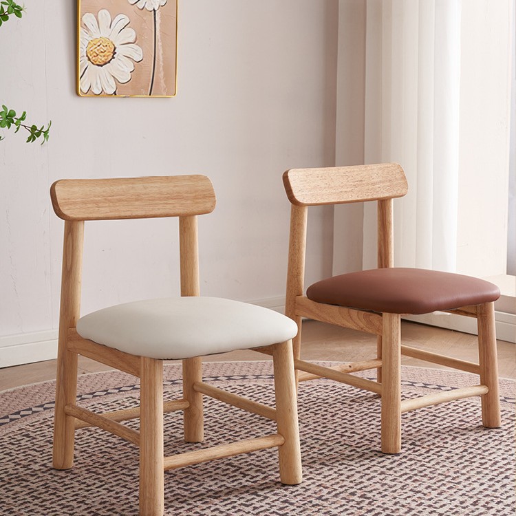 Orejas de conejo taburetes de madera sólida pequeños taburetes caseros taburetes redondos para niños creativos zapatos de cambio