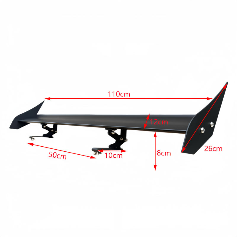 Cross-Border Hot-Selling Car Rear Wing Modification, No-Drill Single-Layer Aluminum Alloy Rear Wing, Hatchback Car Wind Deflector Spoiler